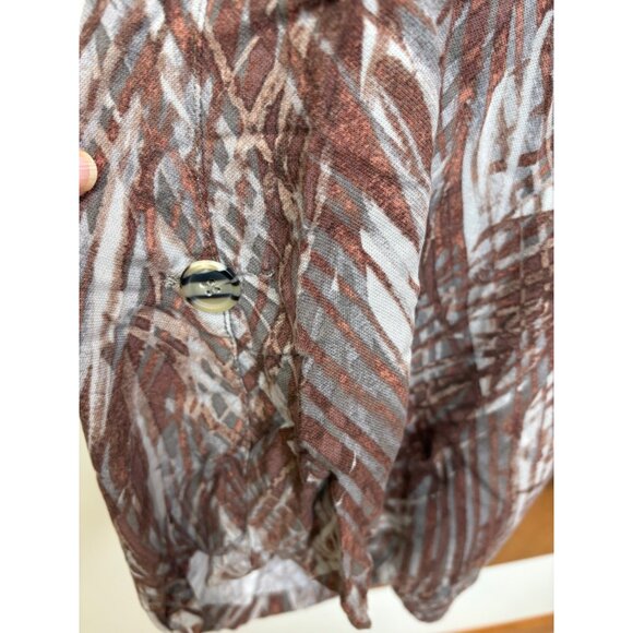 Democracy Plus Sz 20W Brown Rayon WideLeg Crop Pants Halloween Costume Grunge - Picture 10 of 12